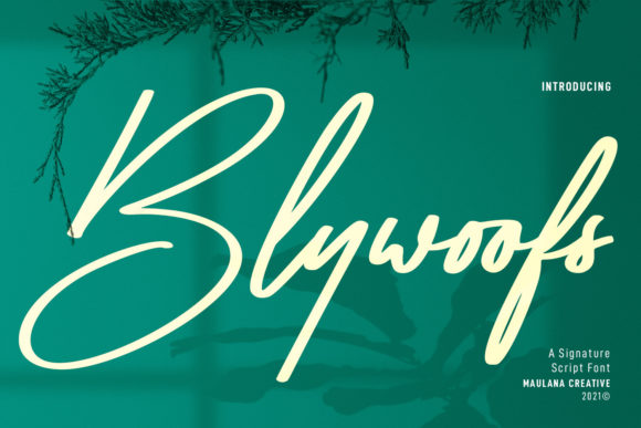 Blywoofs: A Fancy Signature Script Font for Digital Branding