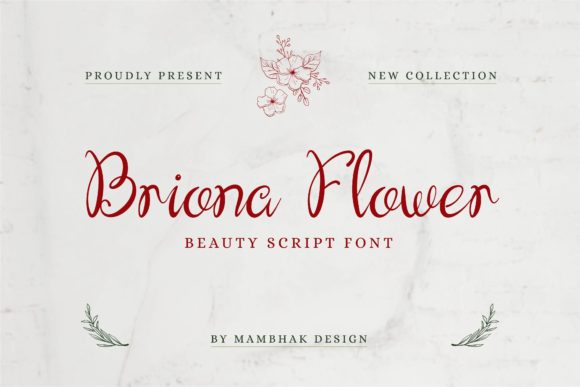 Briona Flower Script Font for Handmade Elegance