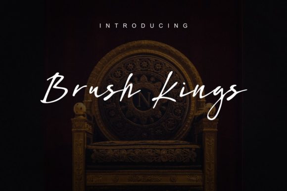 Brush Kings: A Natural Script Font for Thoughtful Editorial Design