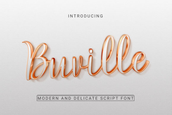 Buville: A Modern Script Handwritten Font for Elegant Digital Branding