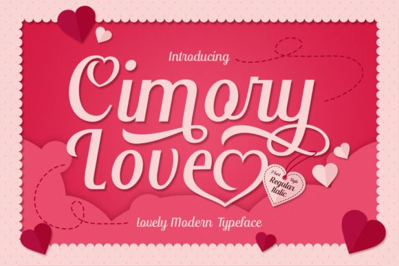 Cimory Love Script Font for Romantic Handmade Designs
