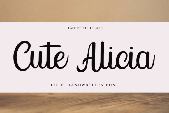 Cute Alicia Script Font for Elegant Brand Identity
