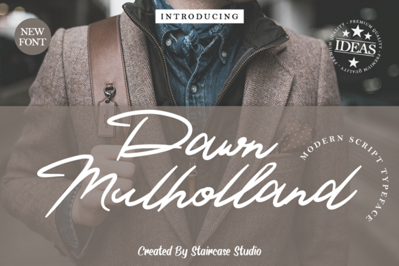 Dawn Mulholland: A Modern Script Font for Thoughtful Editorial Design