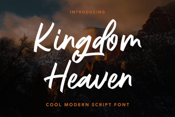 Kingdom Heaven: A Modern Script Font for Thoughtful Editorial Design