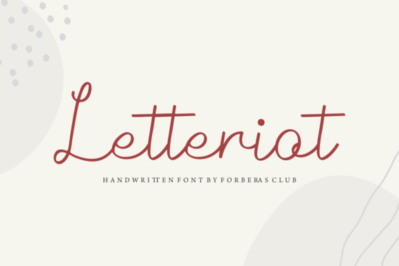 Letteriot: Elegant Script Font for Digital Branding