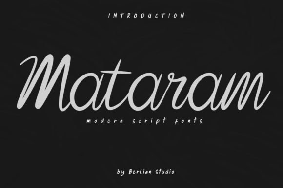 Mataram: A Playful Script Font for Digital Branding