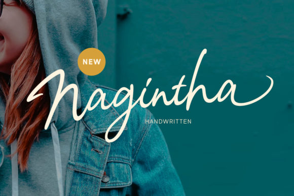Nagintha Font: Vintage Script Handwritten Fonts for Makers