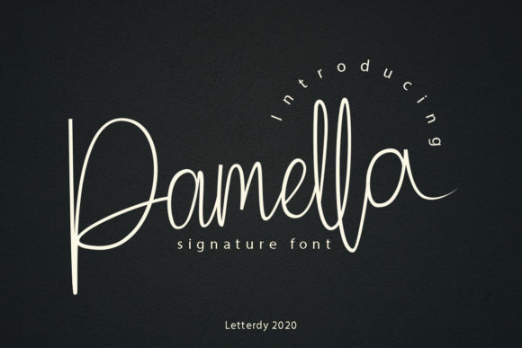 Pamella: A Thin Elegant Script Font for Editorial Design