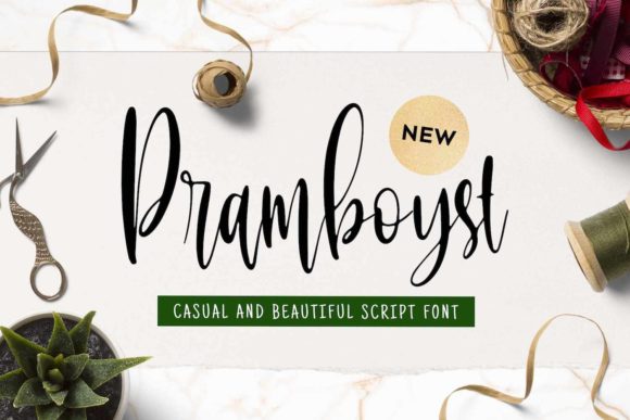 Pramboyst: A Warm, Romantic Script Font for Small Business Branding