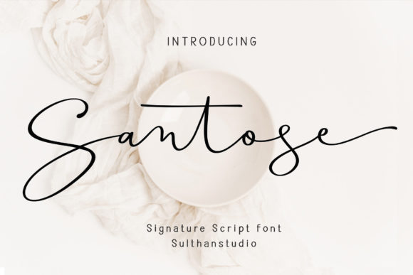 Santose Script Font for Handmade Makers