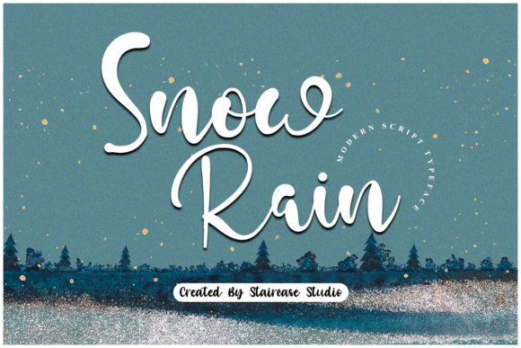 Snow Rain Script Font for Elegant Handmade Designs