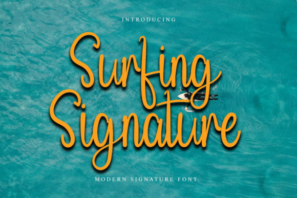 Surfing Signature Font for Elegant Brand Campaigns