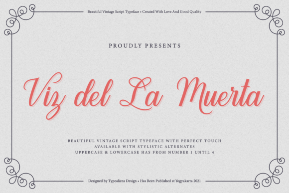 Viz Del La Muerta Script Font for Elegant Campaign Design