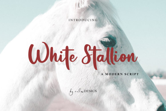 White Stallion Script Font for Elegant Brand Campaigns